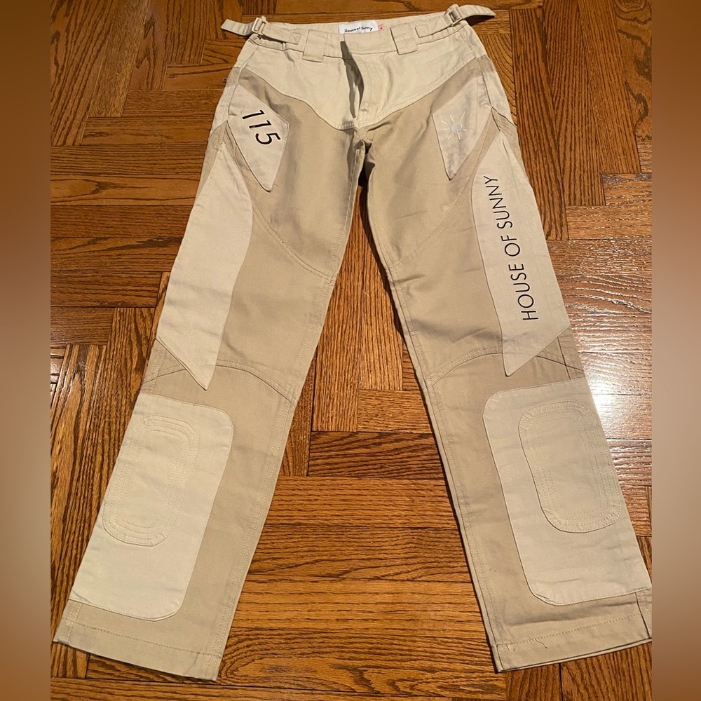 House of Sunny Beige Cargo Biker Pant - Picture 4 of 5